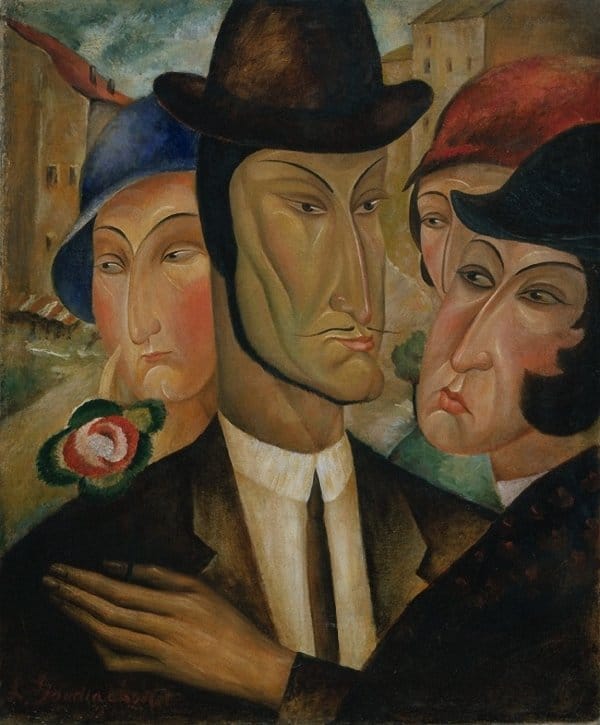Tableaux sur toile, reproduction de Lado Gudiashvili - The Parisian 1921