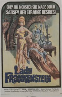 Stampa su tela del poster del film Lady Frankenstein