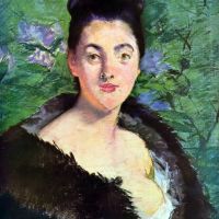 Dame in bont door Manet