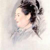 Lady With Hair Up By Manet