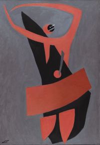 회색 지상 C. 1930-35에 Lajos Tihanyi 댄서