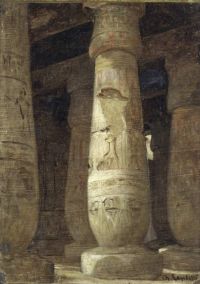 Landelle Charles Egyptian Column canvas print