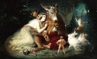 لاندسير إدوين مشهد من حلم ليلة منتصف الصيف. تيتانيا وقاع 1848 51