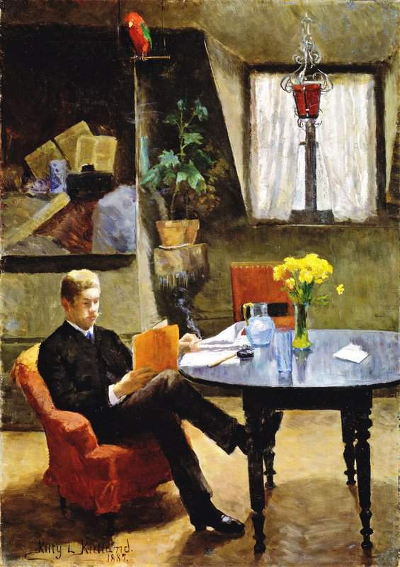 Lange Kielland Kitty Arne Garborg I Malerinnens Atelier I Paris 1887 canvas print