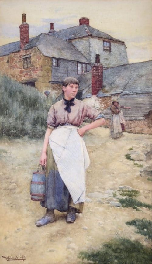 Langley Walter A Cornish Village Maiden 1883 canvas print