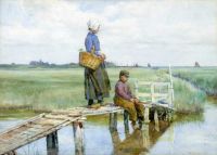 Langley Walter Gone Fishing Ca. 1904 05 canvas print