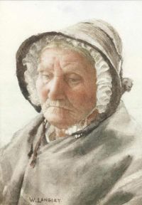Langley Walter Porträt einer alten Dame