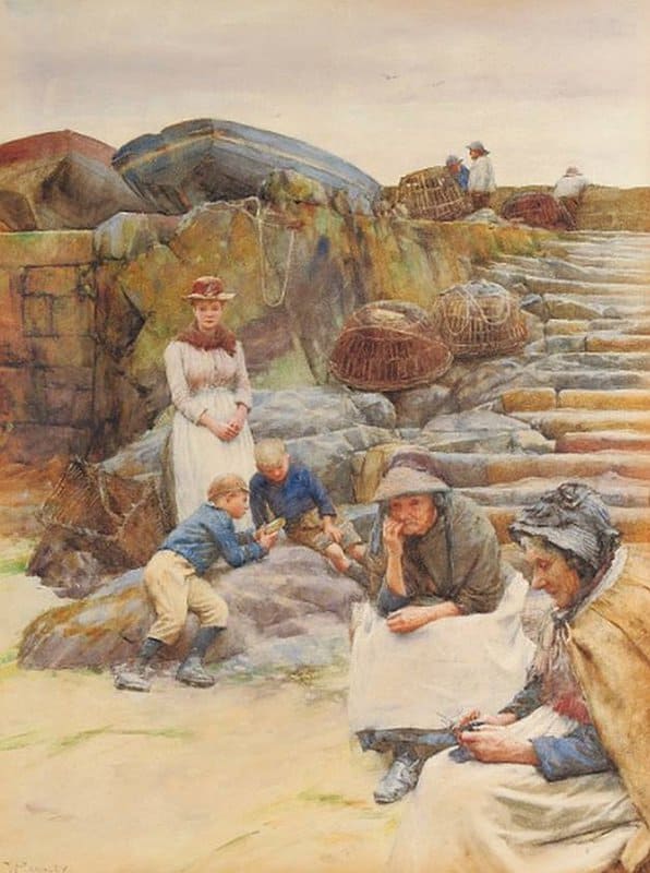Langley Walter Waiting For The Boats Ca 1885 90 canvas print