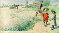 Larsson Carl Esbjorn And The Farmer S Girl canvas print