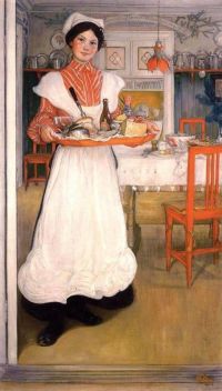 Larsson Carl Martina With Breakfast Tray 1904 canvas print