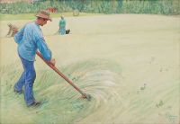Larsson Carl Oat Harvest I canvas print