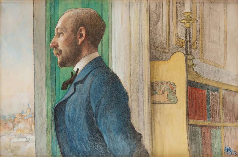 Larsson Carl Portrait Of The Author Carl G. Laurin canvas print