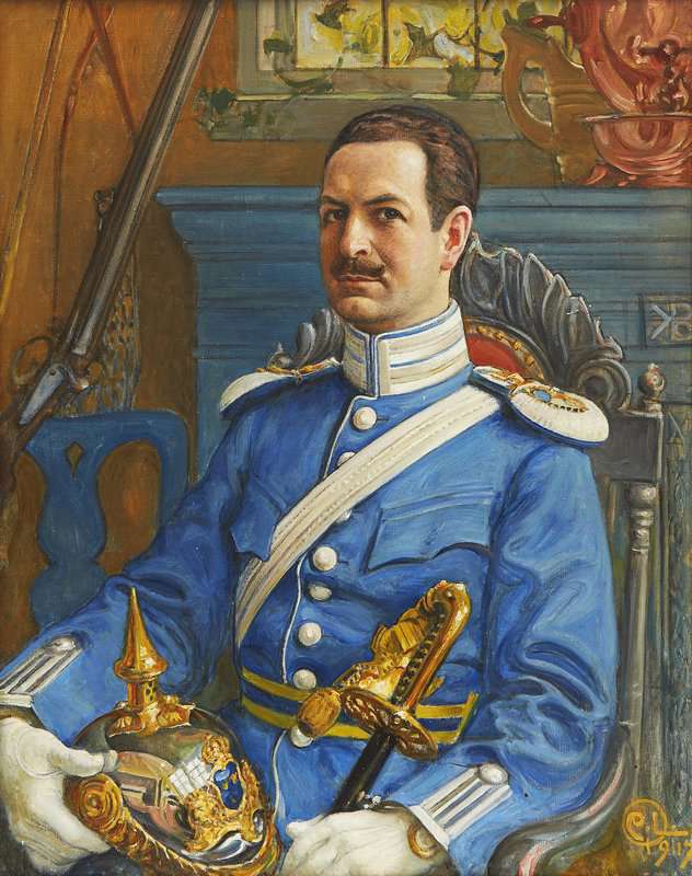 Larsson Carl Portratt Av Lojtnant Sven Borg 1917 canvas print