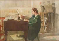 Larsson Carl Quatre Mains 1908 canvas print