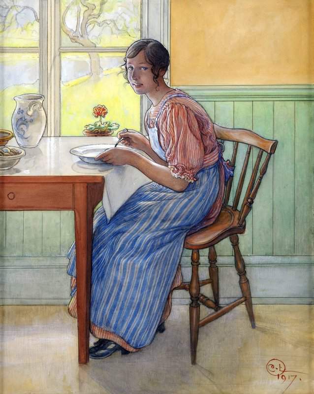 Larsson Carl Svea I Rattarebostadens Kok Pa Spadarvet 1917 canvas print