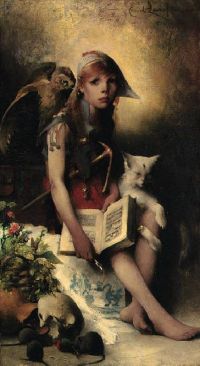 Larsson Carl The Witch S Daughter 1881 canvas print