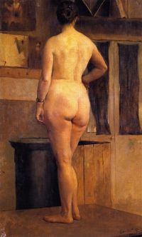 Laszlo Philip Alexius De Standing Female Nude 1919 canvas print