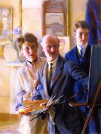 Laszlo Philip Alexius De Der Künstler seine Frau Lucy und ihr Sohn Henry 1918