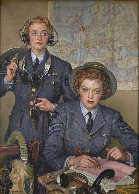 Laura Knight An Operations Room - A Year Since The Battle Of Britain canvas print