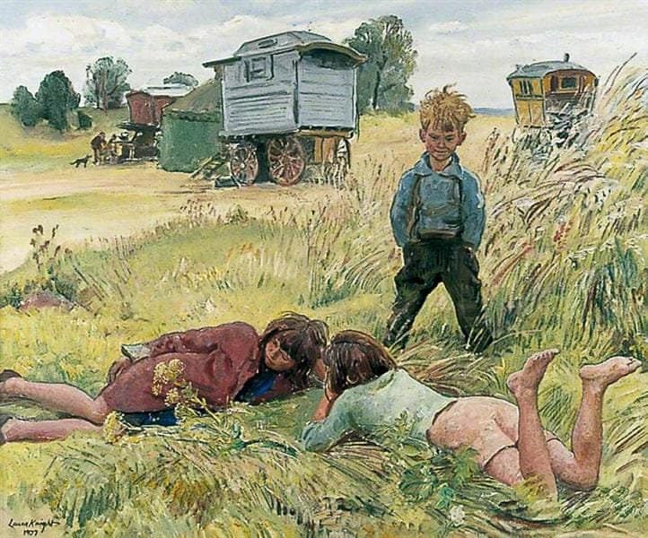 Laura Knight Young Gypsies 1937 canvas print