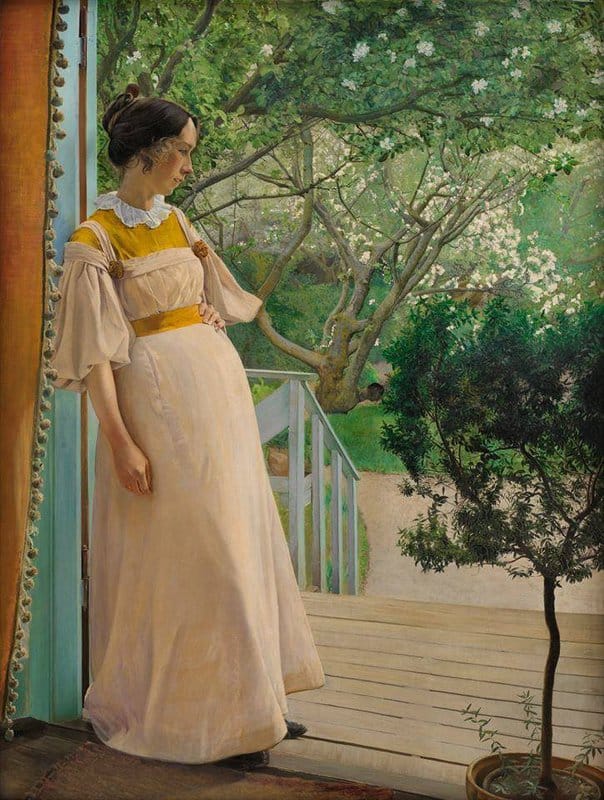 Tableaux sur toile, reproduction de Laurits Andersen Ring The Artist S Wife 1897