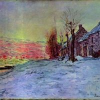 Lava Court - Zonneschijn en sneeuw door Monet