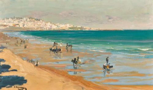 Lavery John The Beach Tangier 1911 canvas print