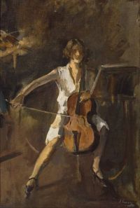 Lavery John The Cello Player 1929 canvas print