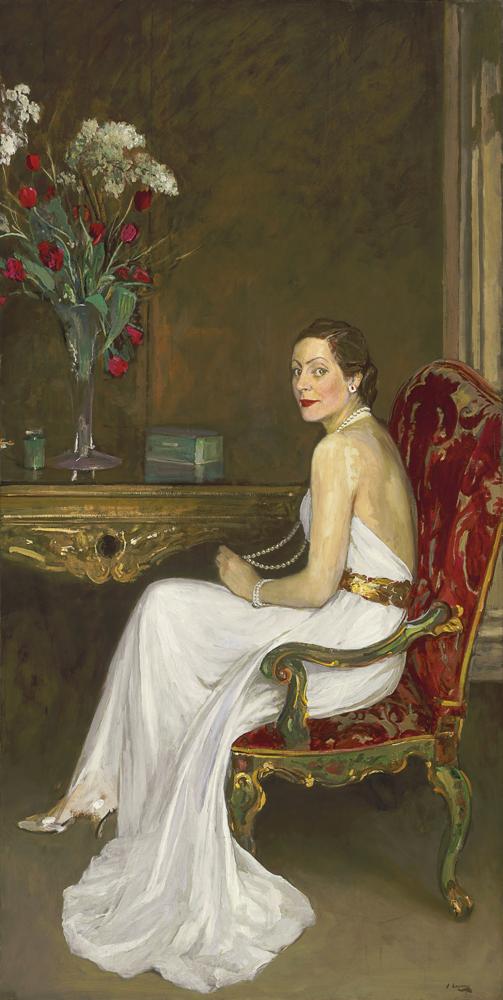 Lavery John The Lady In White Viscountess Wimborne canvas print