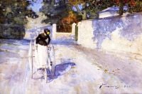 Lavery John Woman On A Safty Tricycle 1885 canvas print