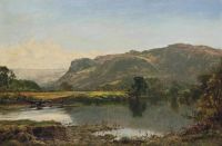 Anführer Benjamin Williams Ein schöner Nachmittag auf dem Fluss Conway North Wales 1865 Leinwanddruck