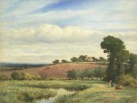 Anführer Benjamin Williams Ein schöner Sommertag in der Nähe von Whittington Worcestershire 1863 Leinwanddruck