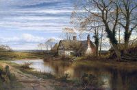 Leader Benjamin Williams A Worcestershire Cottage 1870 canvas print