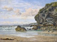 Leader Benjamin Williams Cornish Cliffs Newquay 1905 canvas print