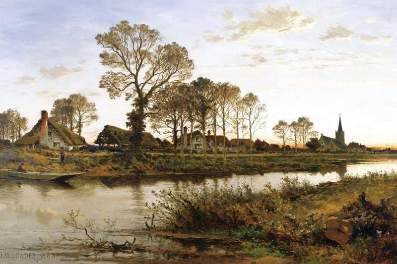Leader Benjamin Williams On The Banks Of The Ivy O 1883 canvas print