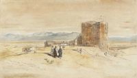 Lear Edward A Ruined Tower Thebes 1848 canvas print