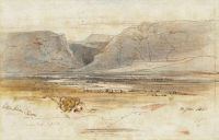 Lear Edward Between Avlona And Kymi Cumi Greece 1848 canvas print