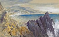Lear Edward Finale Ligure Gulf Of Genoa Italy 1864 canvas print