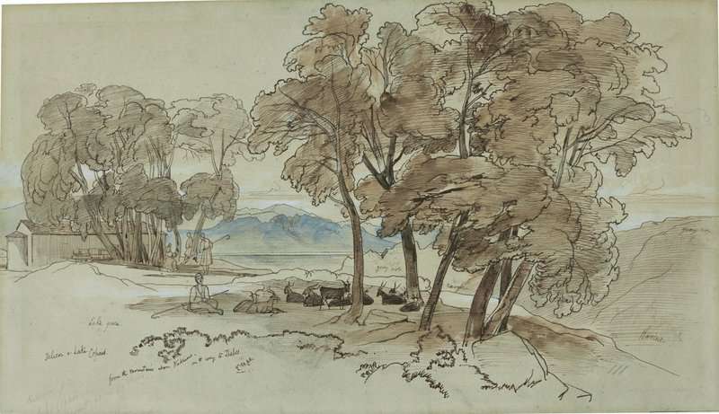 Lear Edward Helicon And Lake Copais From The Mountains Above Kokhino On The Way To Thebes Greece 1848 canvas print