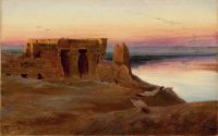 Lear Edward Kom Ombos Egypt 1856 canvas print