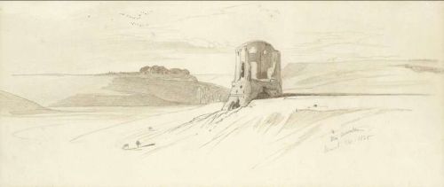 Lear Edward Landscape With Solitary Tower 1848 canvas print