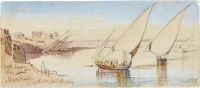 Lear Edward On The Nile At Mensheeh 1867 canvas print