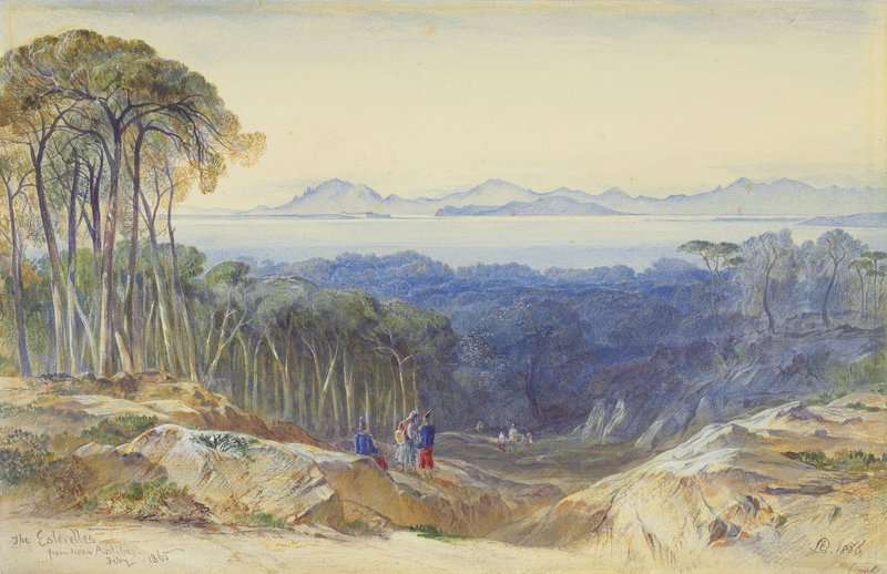 Lear Edward The Esterelles From Near Antibes France 1865 1876 canvas print