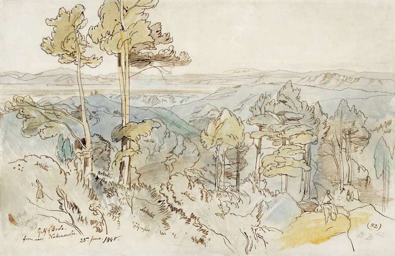 Lear Edward The Gulf Of Brolo From Near Kokkinomilia 1848 canvas print