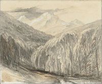 Lear Edward Der Pass von Monte D Oro Korsika 1868