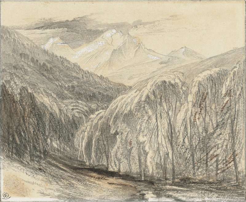 Lear Edward The Pass Of Monte D Oro Corsica 1868 canvas print
