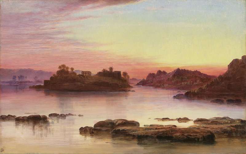 Lear Edward The Temple Of Isis Philae Viewed From The North canvas print