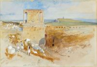 Lear Edward The Temple Of Nike Apteros Athens 1848 canvas print