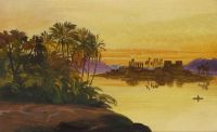 Lear Edward The Temple Of Philae On The Nile 1858 canvas print