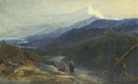 منظر لير إدوارد لجبل آثوس اليونان ، كاليفورنيا. 1857